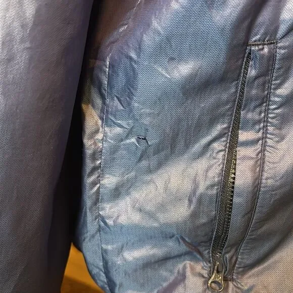 Adidas women’s blue hooded windbreaker large - Picture 3 of 9